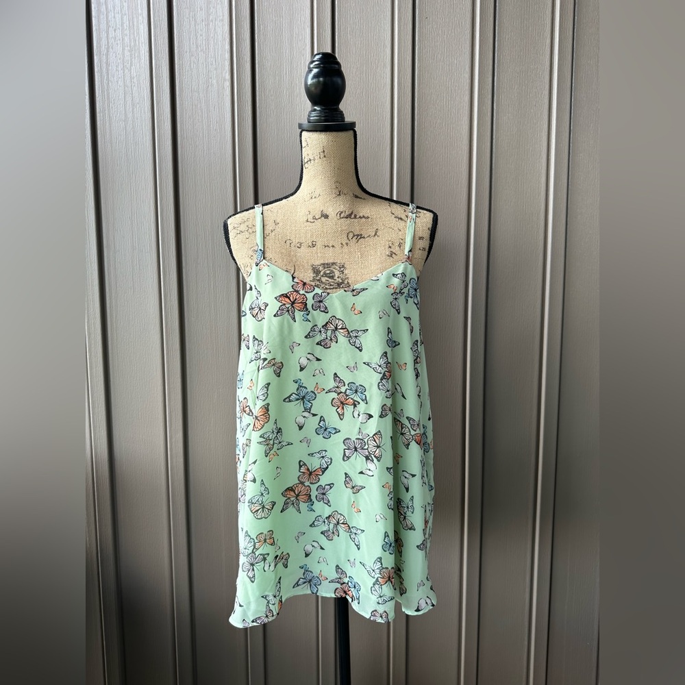 Torrid Sophi Light Green Butterfly Cami Top Size 12 (W0) (L)